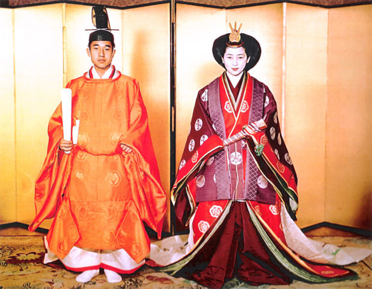 Heian period court ladies in elaborate layered kimono demonstrating social hierarchy through clothing in ancient Kyoto Japan